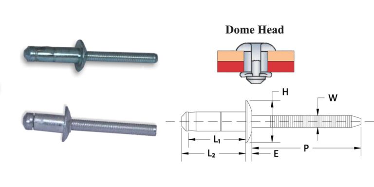 Dome Head H Lock Blind Rivets